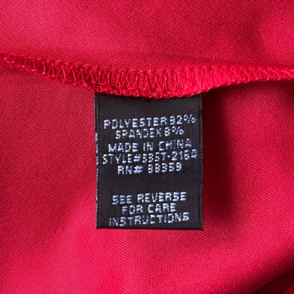 •Rhapsody• Red Dress with Mesh Insert and Back - Size Large - Picture 5 of 7